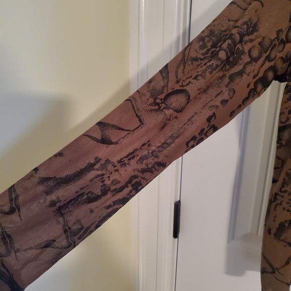 CHICO'S 100% NYLON BUTTON DOWN SHEER SWEATER - SIZE 3 (US L) - Picture 3 of 7